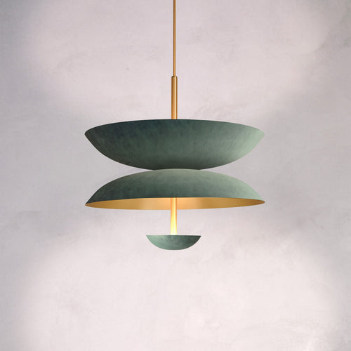 Pendant Duo Verdigris 50cm