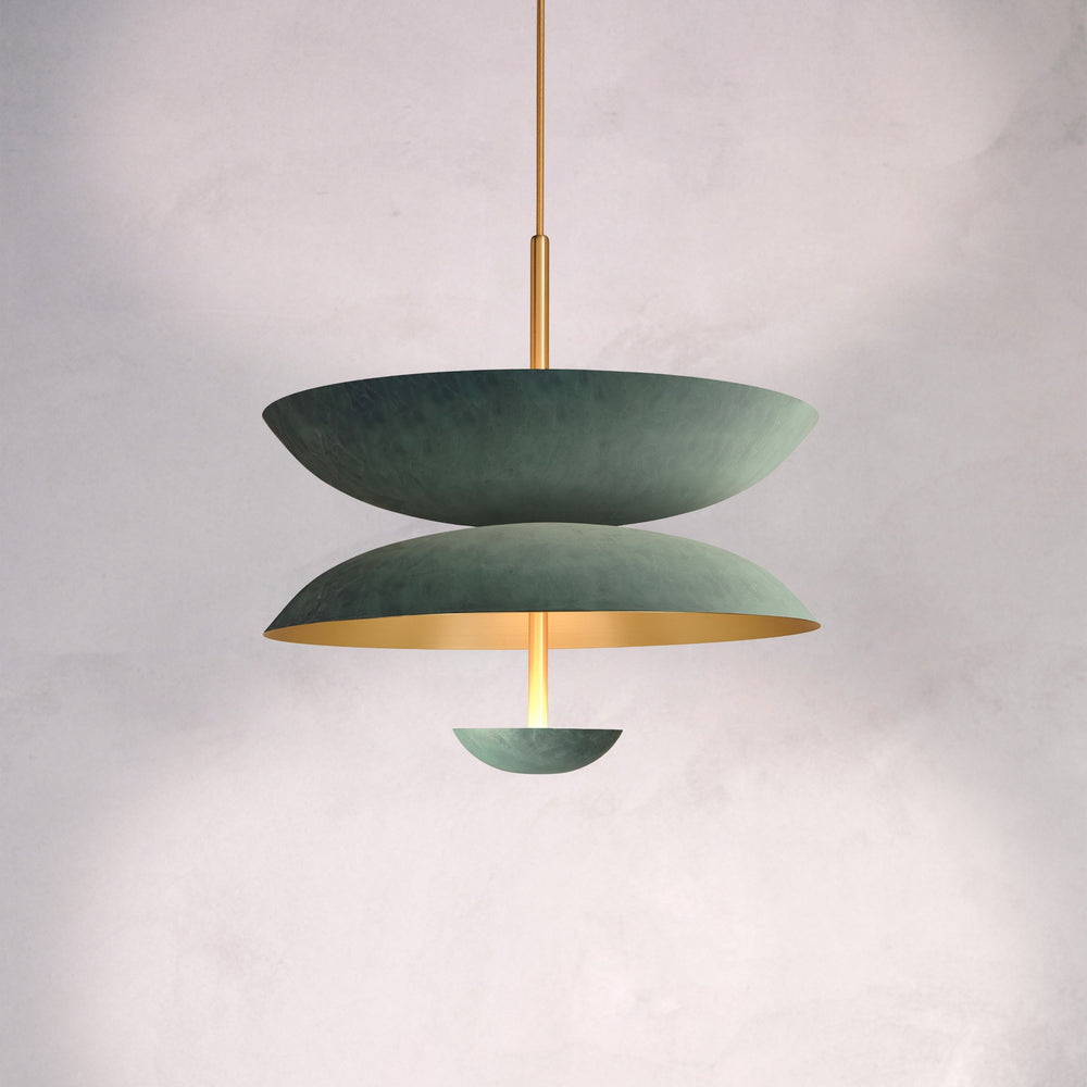 Pendant Duo Verdigris 50cm