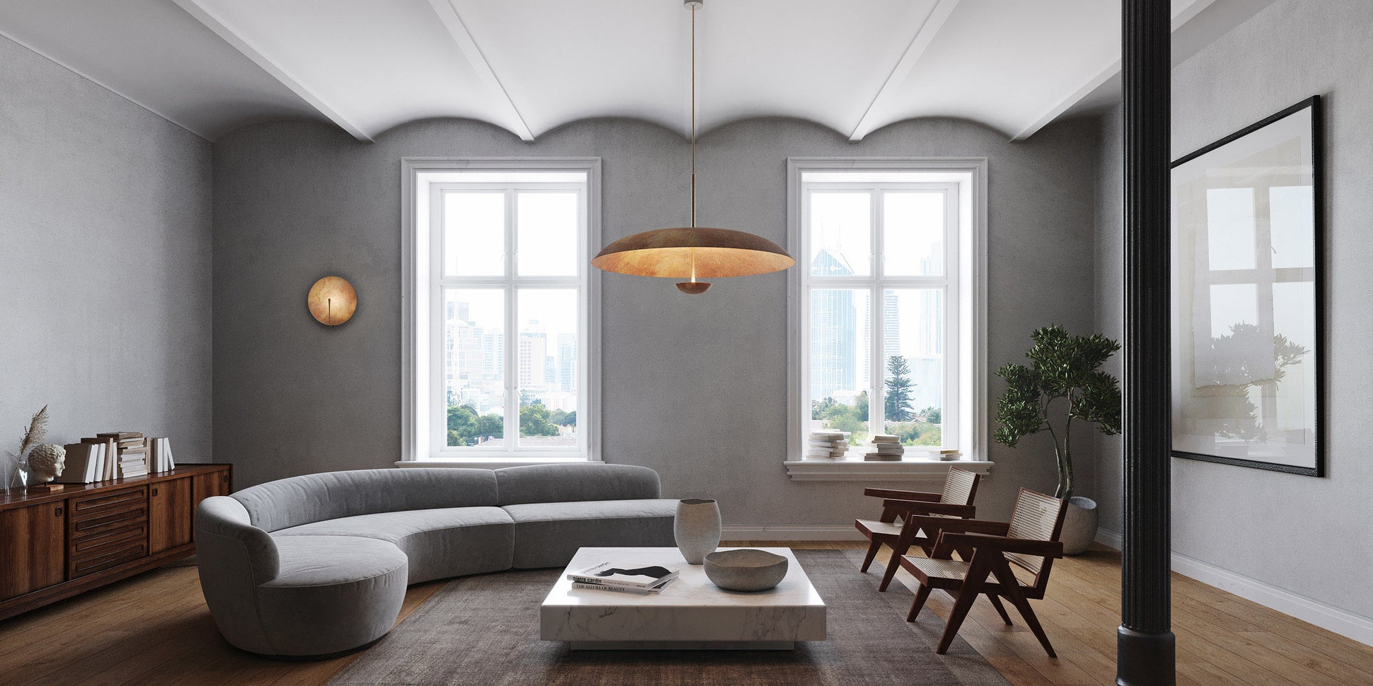 Cosmic Rust Pendant Wall Light Living Room